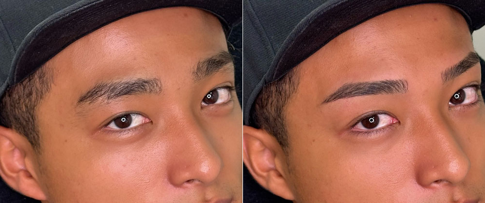 メンズアイブロウのビフォーアフター