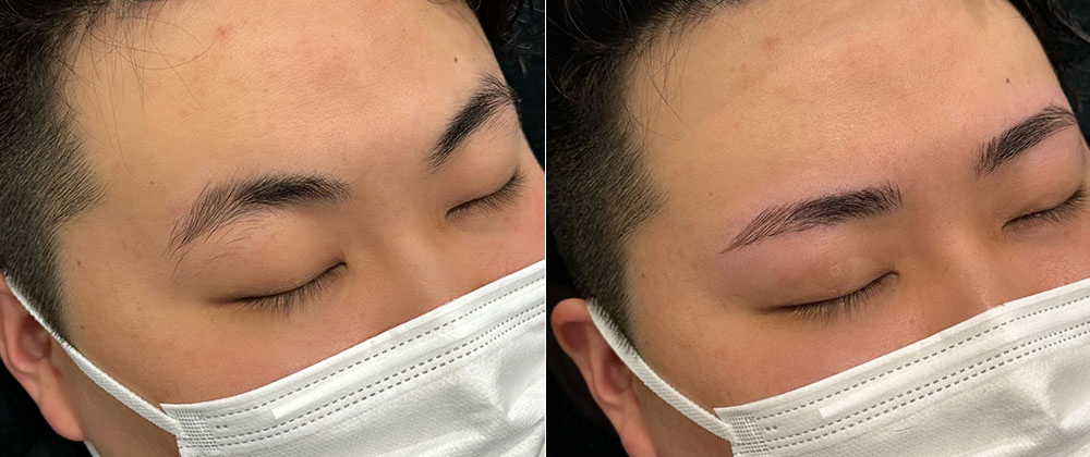 メンズアイブロウのビフォーアフター
